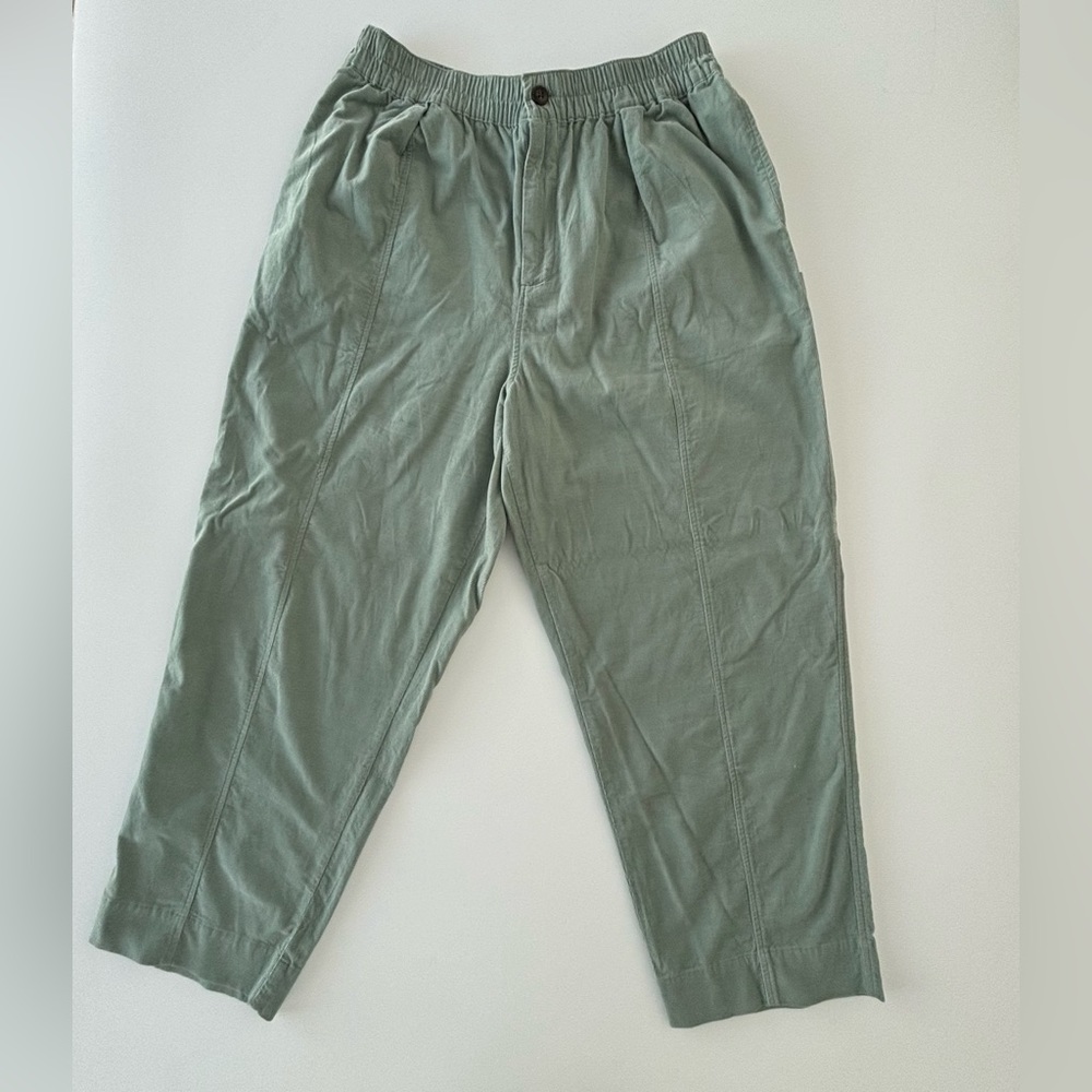 Madewell | Corduroy Pull-On Tapered Pants | Mint Green | Women’s Size Large